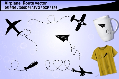 Airplane route cutting files
