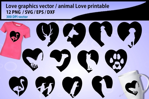 Love animals svg vector
