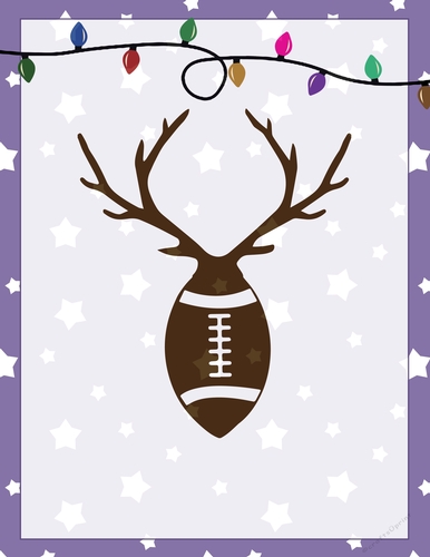 football antler christmas card