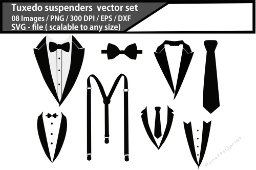 Tuxedo suspenders svg