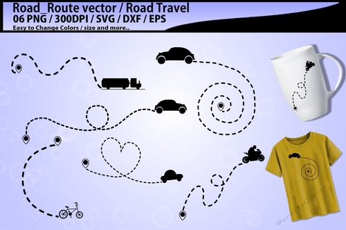 Road Travel cutting files / road trips