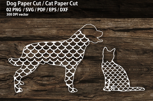 Dog paper cut / Cat paper cut