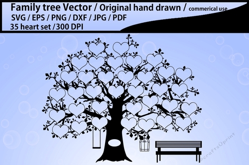 35 heart family tree template