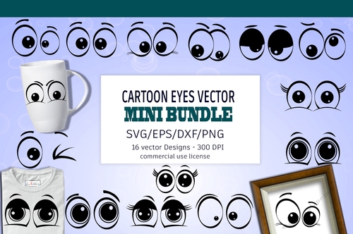 Cartoon eyes cutting files