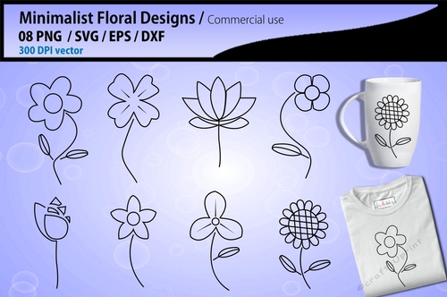 Minimalist floral designs