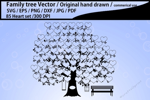 family tree 85 heart template