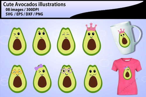 Funny Avocado clip art