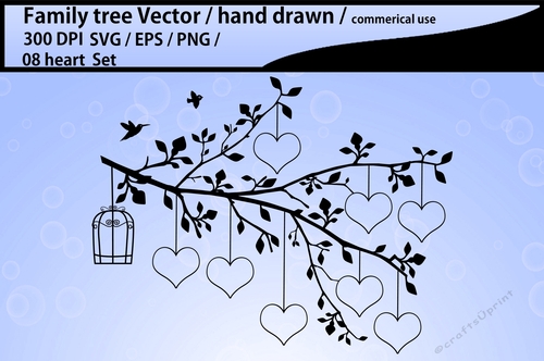 family tree svg 8 members 