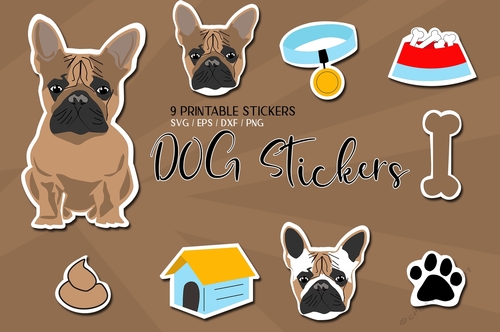 Dog stickers clipart