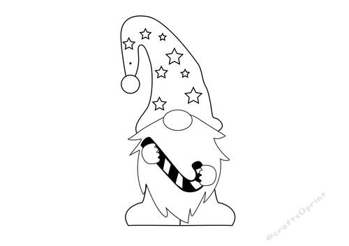 Gnome Christmas color page