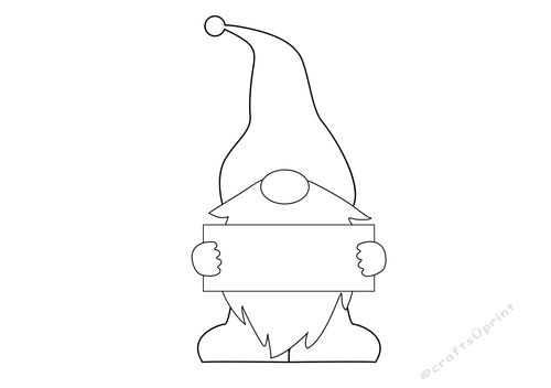 Gnome digital stamp with board