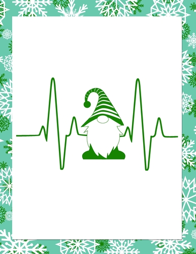 Christmas gnome heartbeat card