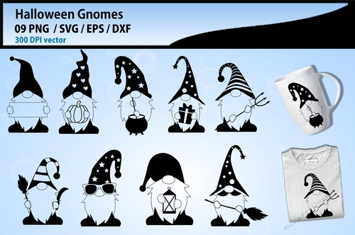 Halloween Gnomes silhouette