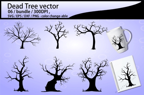 Dead tree silhouette