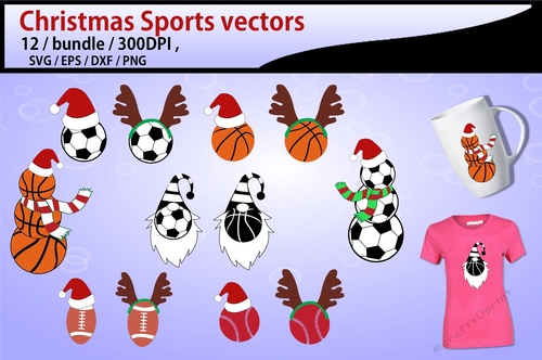 Christmas sports clipart