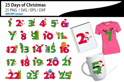 25 days of Christmas cutting files