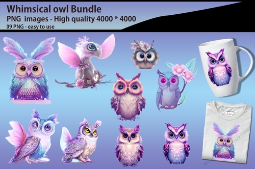 Whimsical owl bundle