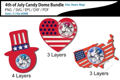 4th of july candy dome bundle