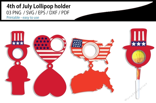 4th of july Lollipop holder bundle