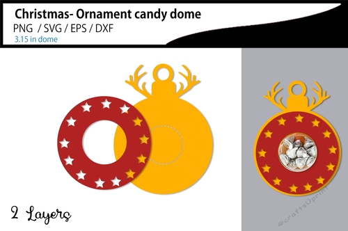 Christmas Ornament candy dome