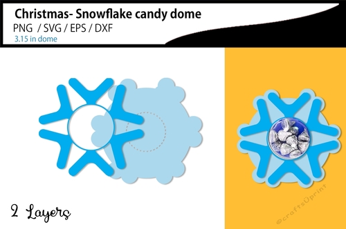 Christmas snowflake candy dome