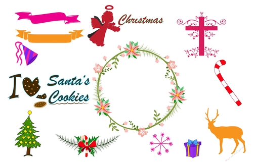 Christmas vector / Christmas elements / Christmas ornaments / Christmas svg cut  / Christmas element / clipart