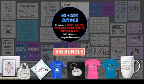 Svg cut file bundle /over 40 plus cut files