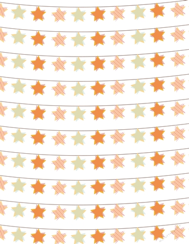 stars garlands background, floral stars garland digital paper