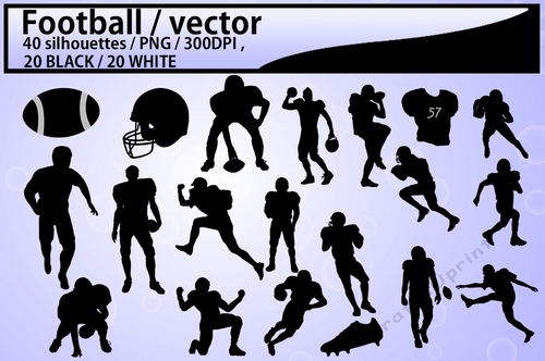 Football / football silhouette / EPS / SVG /football players silhouette