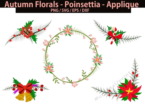 autumn flowers Clip art and Poinsettia flower