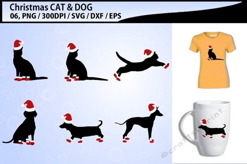 christmas CAT and DOG cutting files