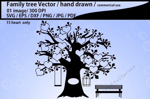 family tree clipart Commerical & personal use