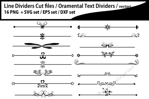 Line Dividers Oramental Text Dividers