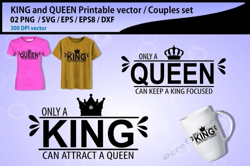 king and queen quote cutting files