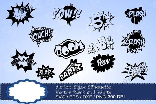 action signs SVG vector 