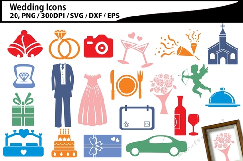 wedding clipart cutting files
