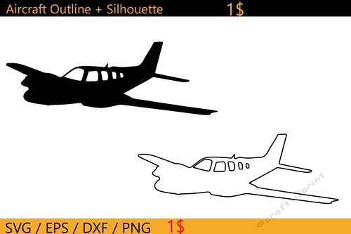Aircraft outline line art