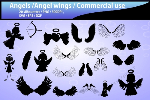 angel wings - angel wings silhouette clipart