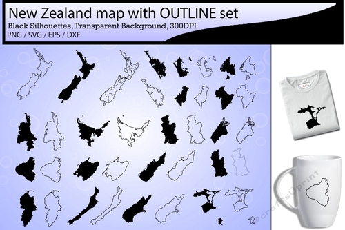 New zealand provinces and new zealand outline map
