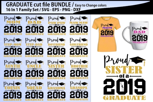 Proud Graduate Cutting file bundle / Graduate family bundle
