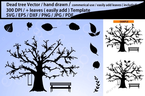 Dead Tree svg / No leaves tree svg / leaves svg / dead tree vectors / template