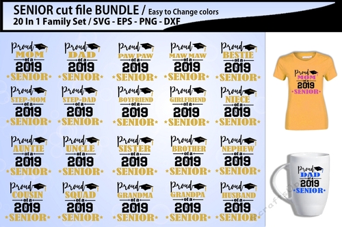 Proud seniors svg cut file bundle