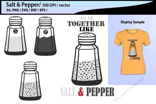 Salt and pepper svg cut files / salt and pepper vector 