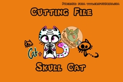 Cutting File Skull Cat