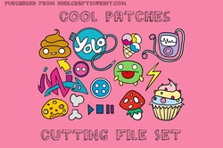 Cutting File Set Cool Patches