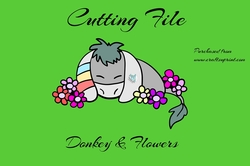 Cutting File Donkey & Flowers