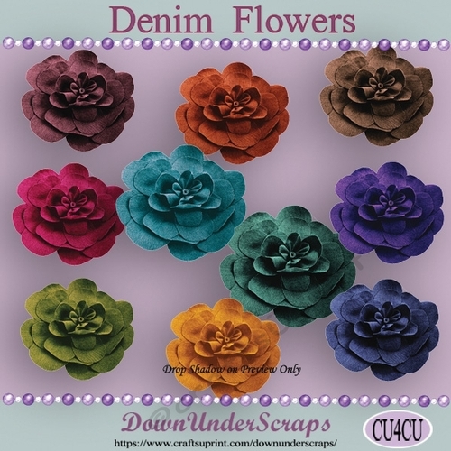 Denim Flowers