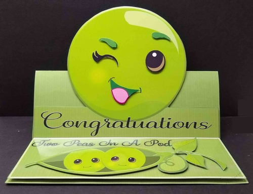 Two Peas Twin Boys Easel Card