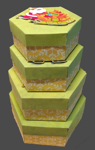 Nesting Boxes Christmas 3 Set of 4