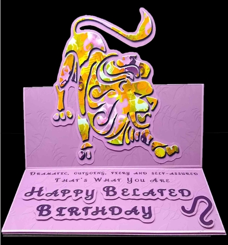 Zodiac Leo Easel Card